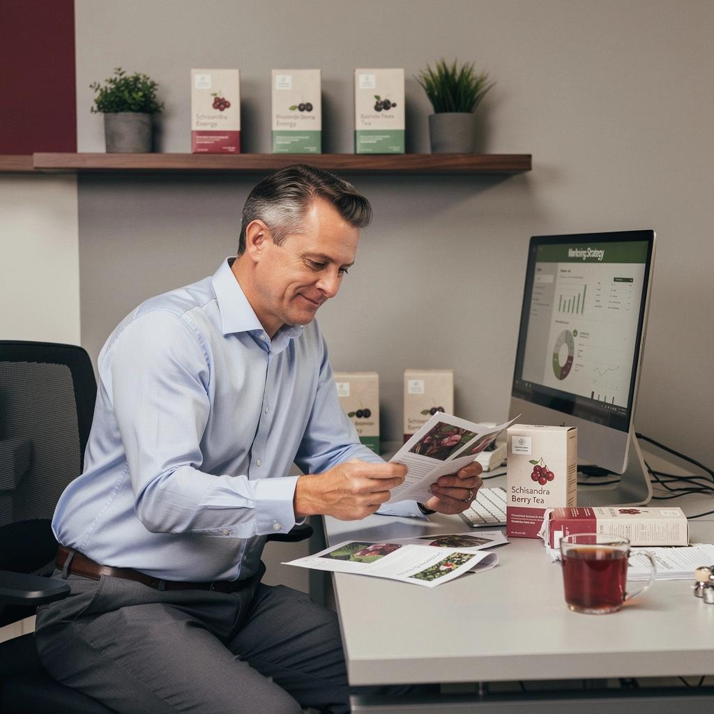 Schizandros uogų arbata su širdies sveikatos simbolika